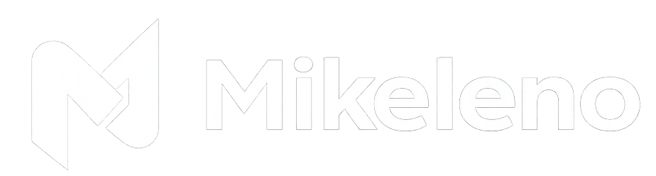 Mikeleno logo design on transparent background